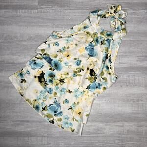 Bcx Shirt Blouse Silky Floral Top Size Large- A Couple Stain Marks